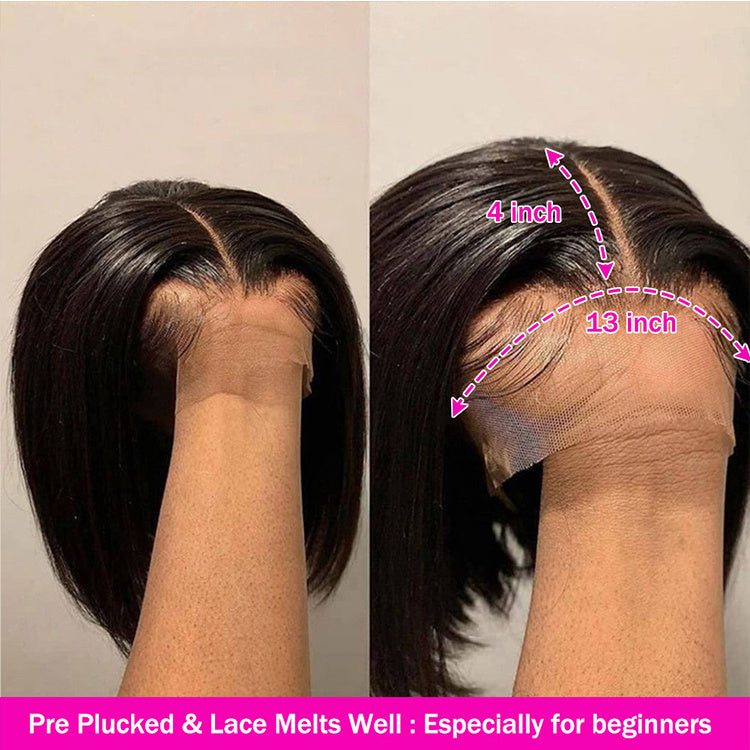Lace Frontal Bob Straight Wig Human Hair 13x4