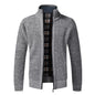 Men's Knitted Cardigan With Plush Coat, Loose And Fat, Large